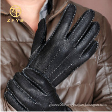 Hot sale classic fashion man deer texture leather gloves with all type